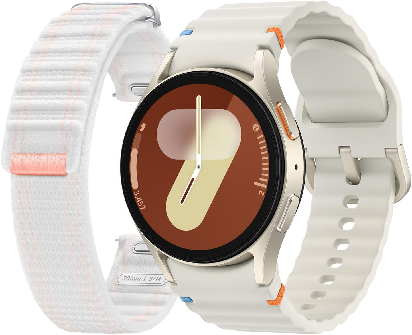 Smart Watch7 : 44mm Silver, Bluetooth + LTE | AI-Powered Smartwatch with Health Tracking | Dual GPS & Heart Monitor | 1-Year Warranty| Easy 14-Day Returns | Free Airpods