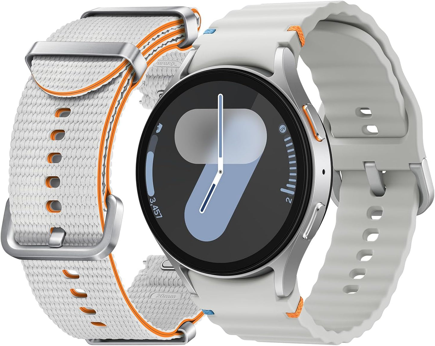 Smart Watch7 : 44mm Silver, Bluetooth + LTE | AI-Powered Smartwatch with Health Tracking | Dual GPS & Heart Monitor | 1-Year Warranty| Easy 14-Day Returns | Free Airpods