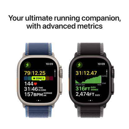 Apple Watch Ultra 3 (49mm GPS + Cellular) – Rugged Titanium Multisport Smartwatch with Advanced Health & Fitness Tracking, Precision GPS Navigation, Satellite Communication, Always-On Retina Display & Premium Titanium Milanese Loop | 1-Year Warranty