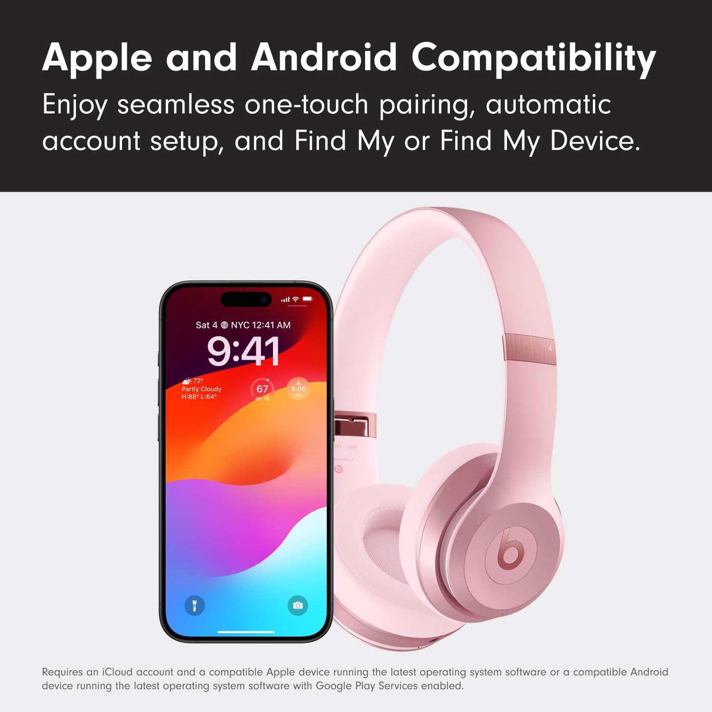 Wireless Headphones Solo4 – 40mm Drivers, Personalized Spatial Audio, UltraPlush Cushions, 50-Hour Battery, Fast Fuel Charging, On-Ear Controls + Free AirPods | 1-Year Warranty | Easy 14-Day Returns